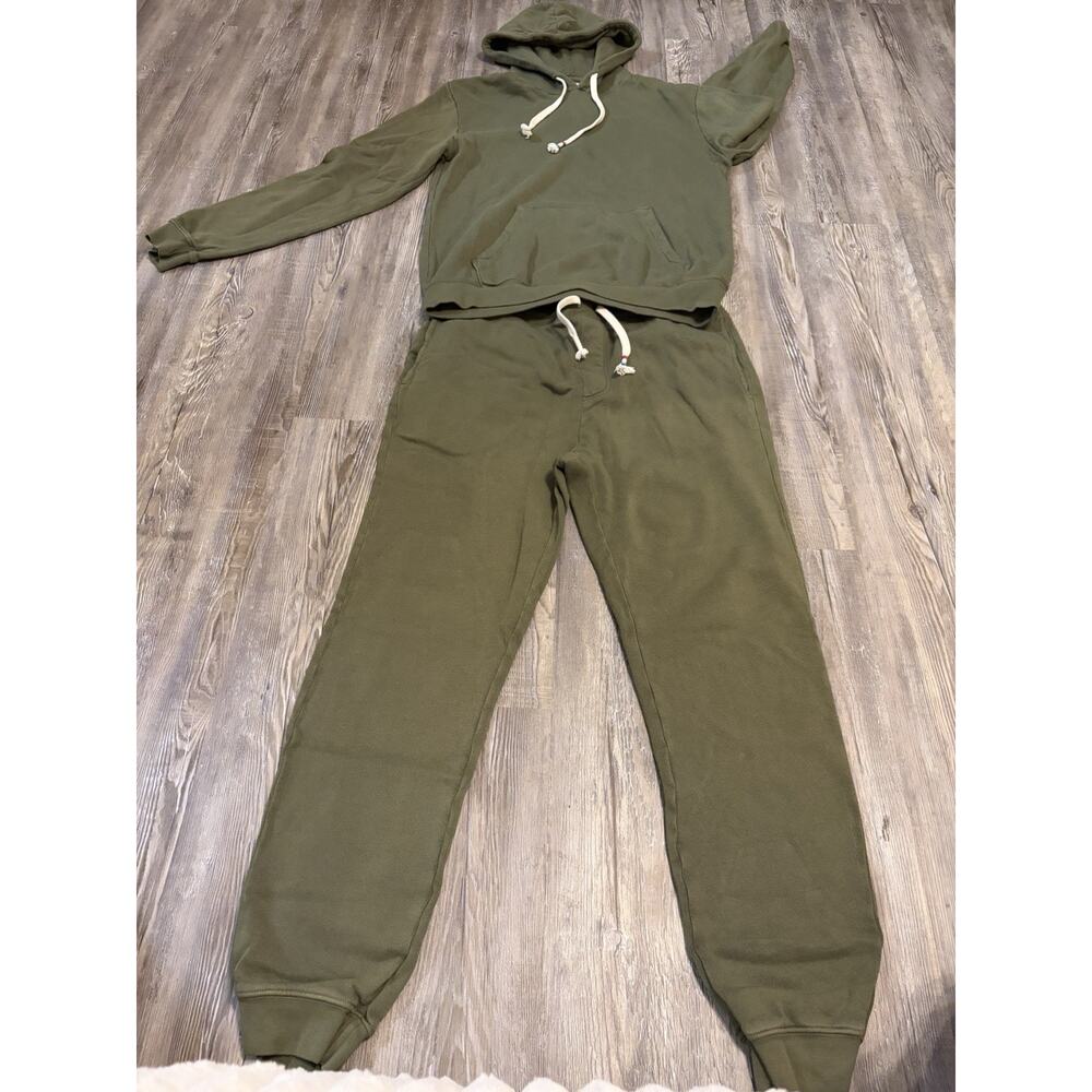 Sol Angeles Matching Sweatsuit Set Hoodie Joggers Olive Green Women’s Large